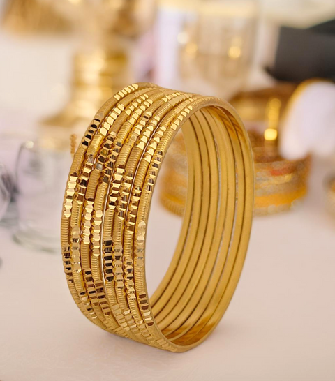 Jewels Kafe Gold Plated Bangle Set (Pack of 8) Jewels Kafe