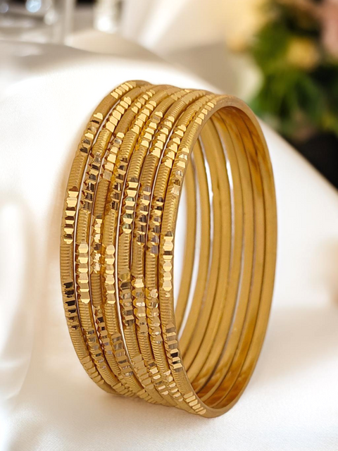 Jewels Kafe Gold Plated Bangle Set (Pack of 8) Jewels Kafe