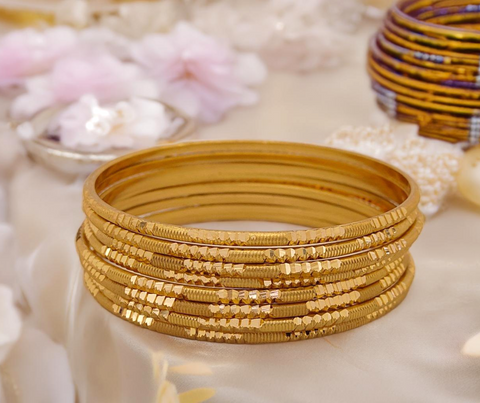 Jewels Kafe Gold Plated Bangle Set (Pack of 8) Jewels Kafe