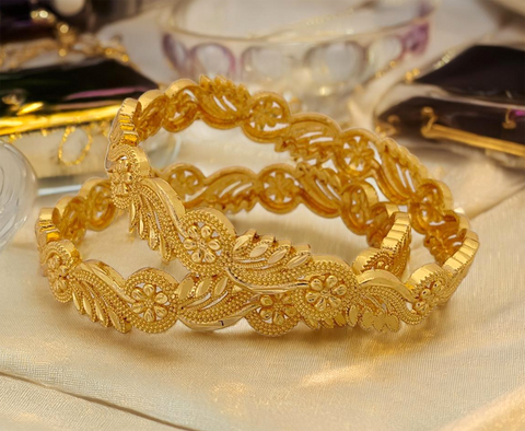 Jewels Kafe One Gram Gold Plated Bangle Set Jewels Kafe