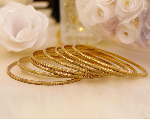 Jewels Kafe Gold Plated Bangle Set (Pack of 8) Jewels Kafe