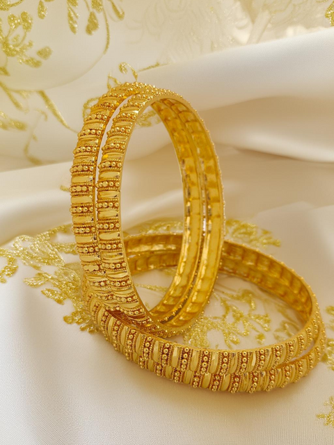 Jewels Kafe Gold Plated Bangle Set (Pack of 4) Jewels Kafe