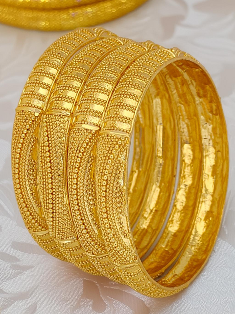 Jewels Kafe One Gram Gold Plated Bangle Set of 4 Jewels Kafe