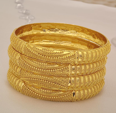 Jewels Kafe One Gram Gold Plated Bangle Set of 4 Jewels Kafe