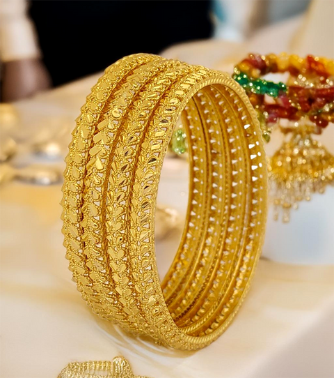 Jewels Kafe One Gram Gold Plated Bangle Set of 4