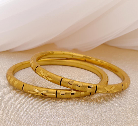 Jewels Kafe Gold Plated Bangle Set (Pack of 2) Jewels Kafe